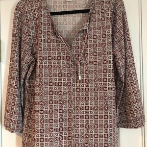 Liz Claiborne Pull Over Blouse with Tie